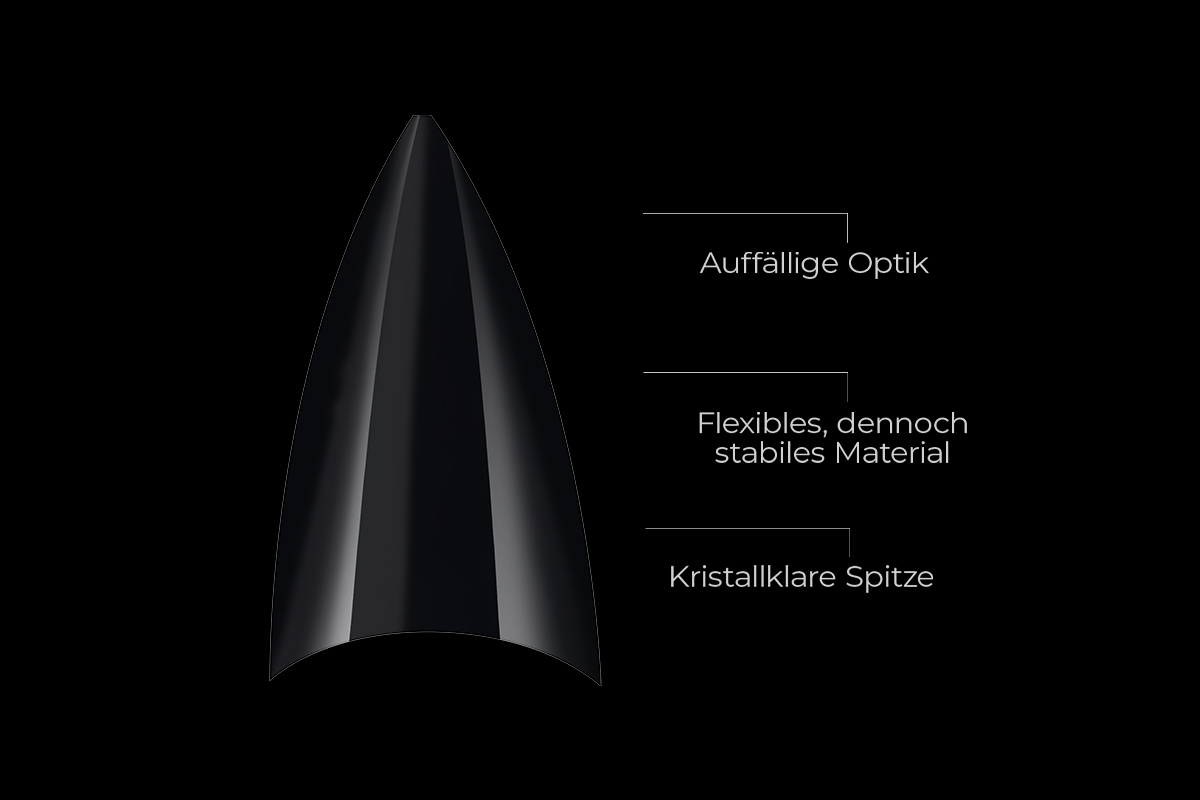 Jolifin 100 tip box almond clear