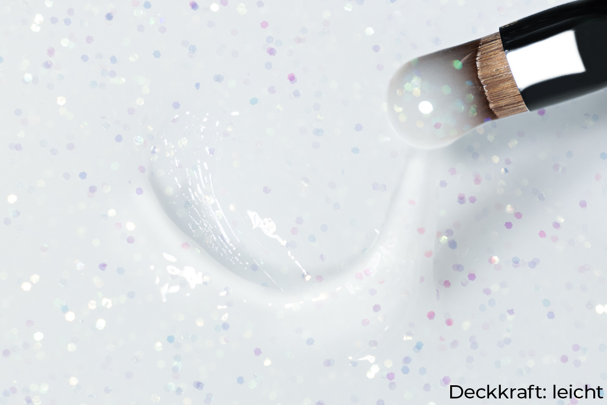 Jolifin LAVENI PRO - Fiberglas-Gel milky white Glitter 5ml