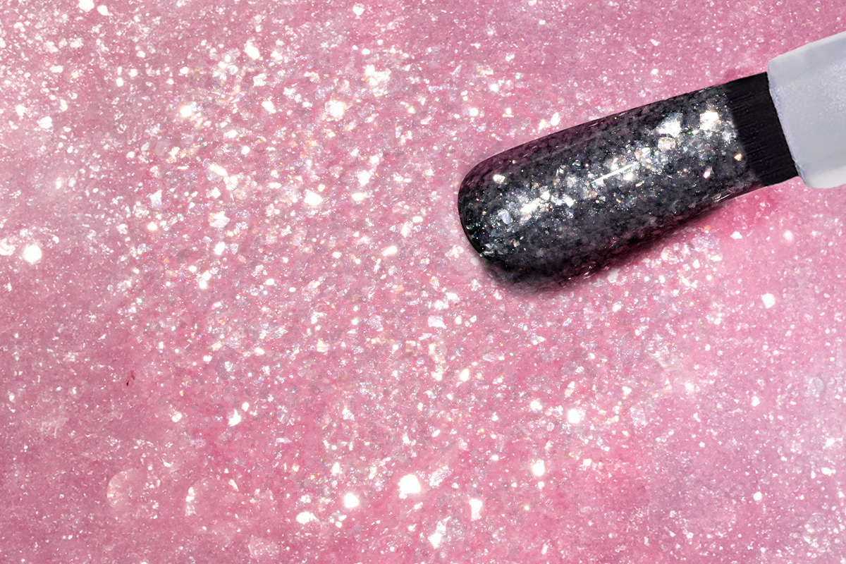 Jolifin LAVENI Shellac - magnolia Glitter 10ml