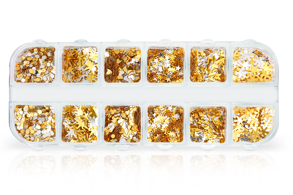 Jolifin XL Inlay Display - gold & silver Mix