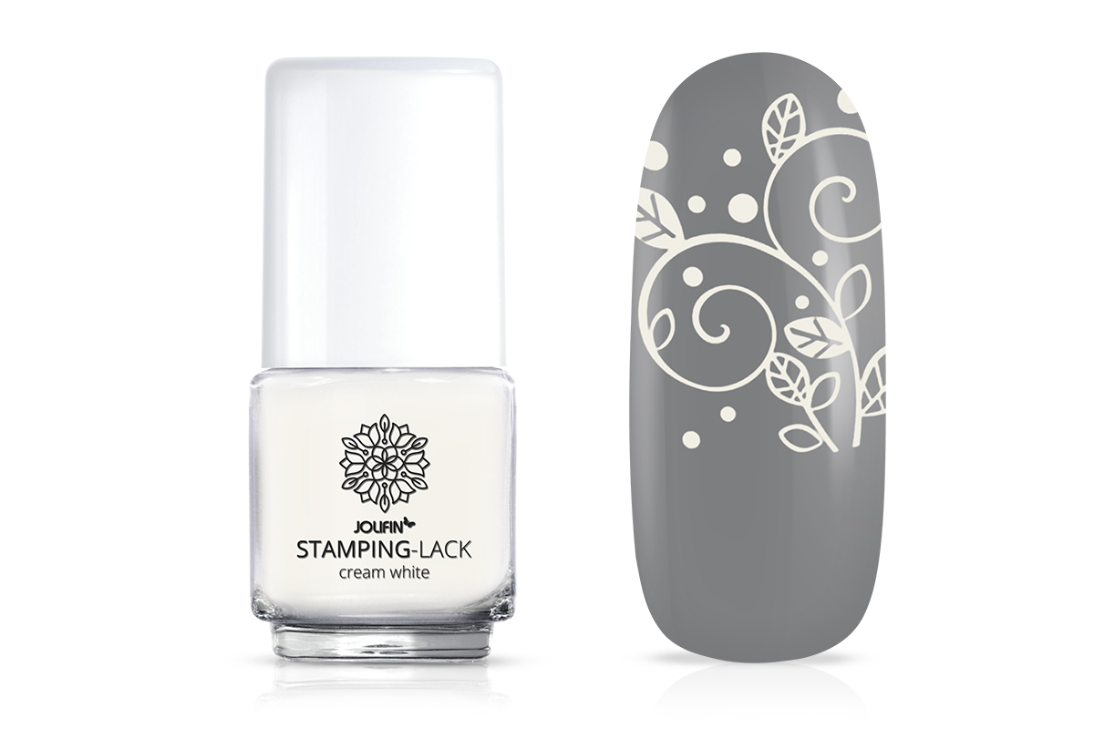 Jolifin Stamping-Lack - cream white 12ml