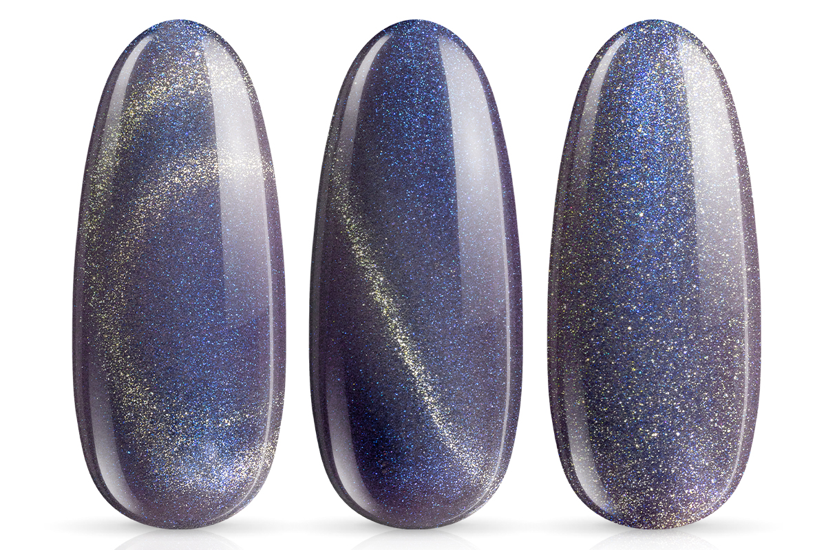 Jolifin LAVENI Shellac - 9D Cat-Eye pearly pink & white 10ml
