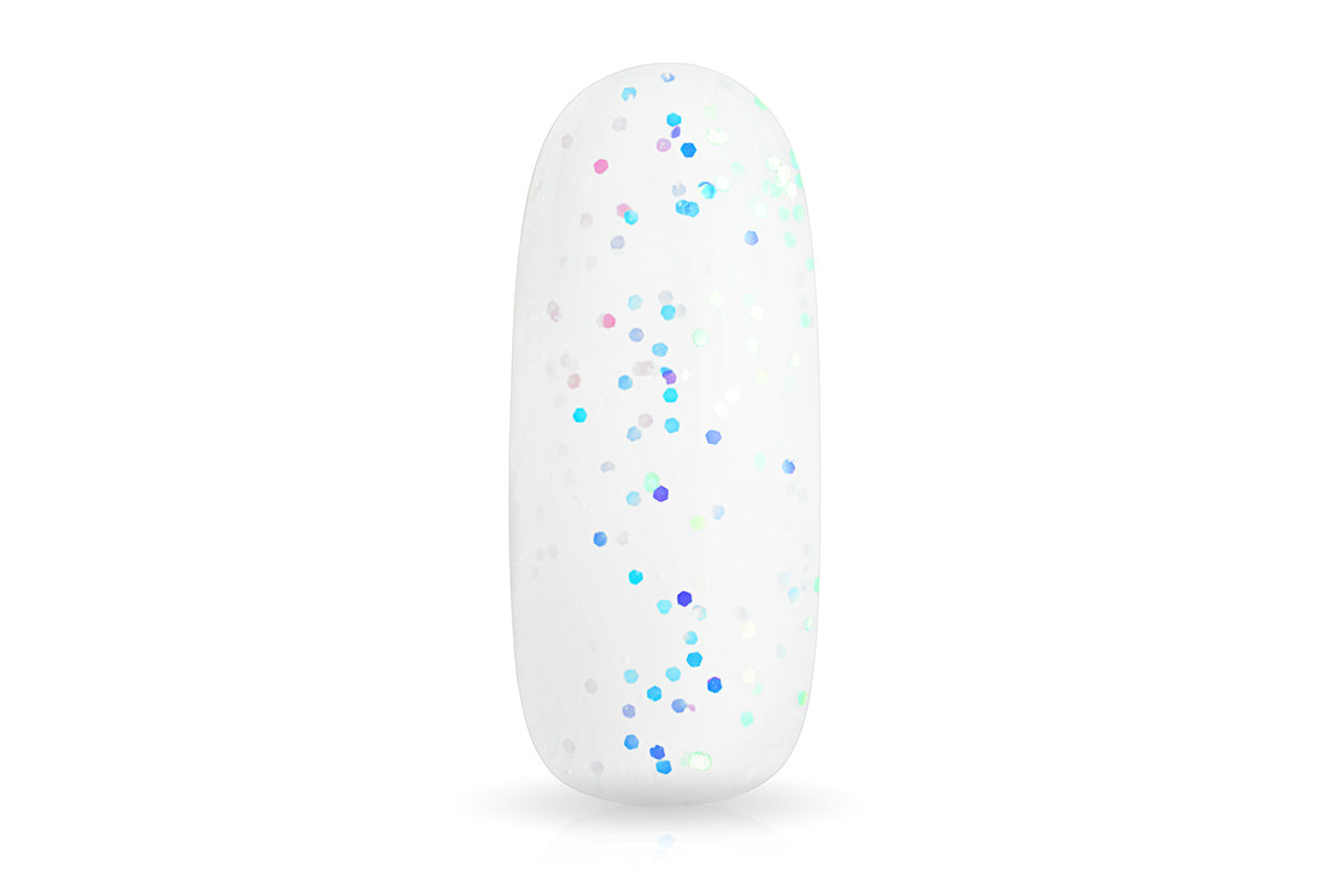 Jolifin LAVENI PRO - fibreglass gel milky white glitter 30ml