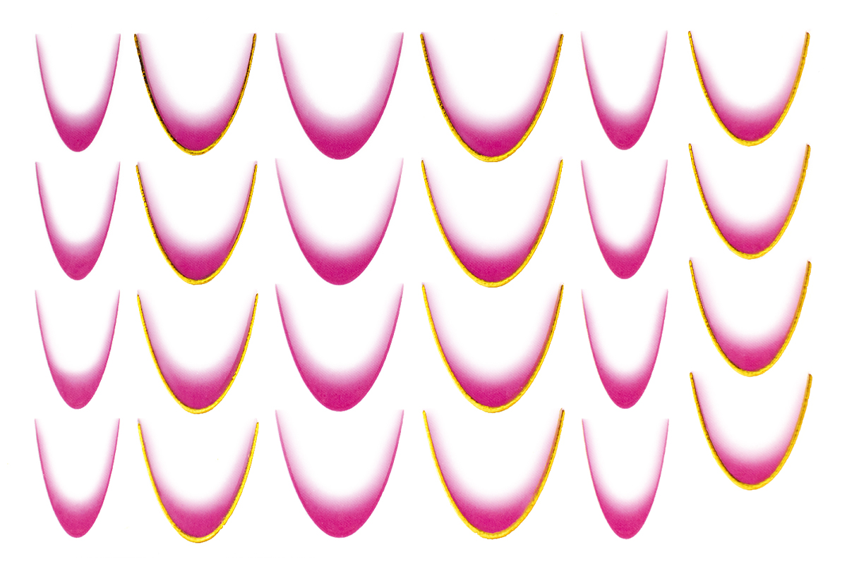 Jolifin LAVENI XL Sticker - Ombre French gold & pink