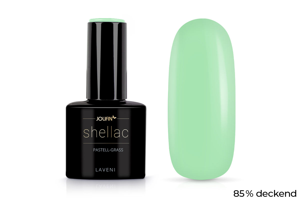 Jolifin LAVENI Shellac - pastell-grass 10ml