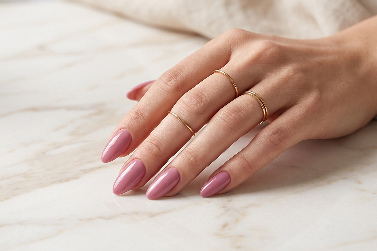 Jolifin LAVENI Shellac - deep mauve 10ml