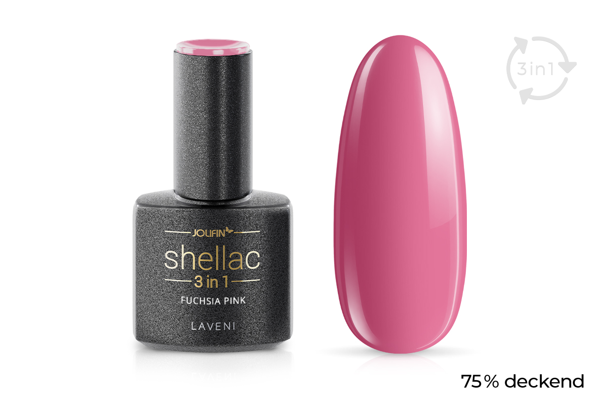 Jolifin LAVENI 3in1 Shellac - fuchsia pink 10ml
