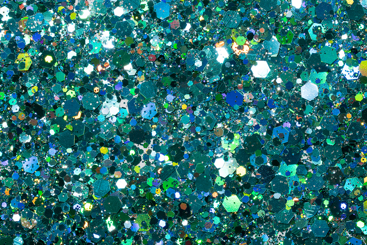 Jolifin Hexagon Glittermix - hologram turquoise
