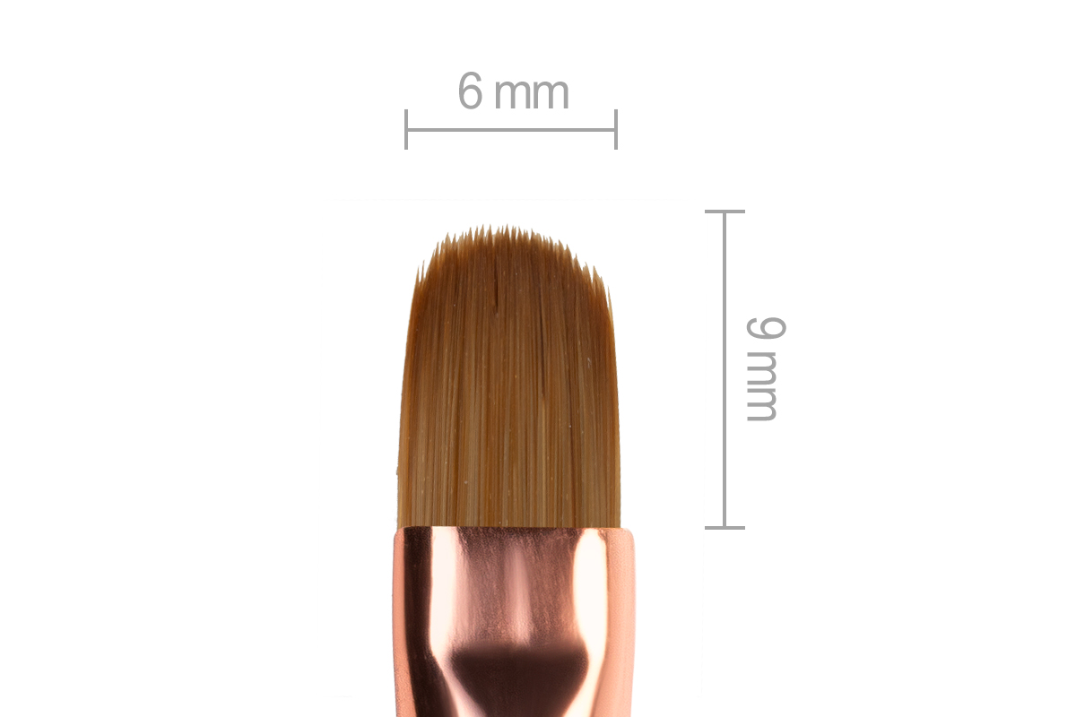 Jolifin Grey-Rosé Brush - oval size 6 Jolifin Grey-Rosé Brush - oval size 6