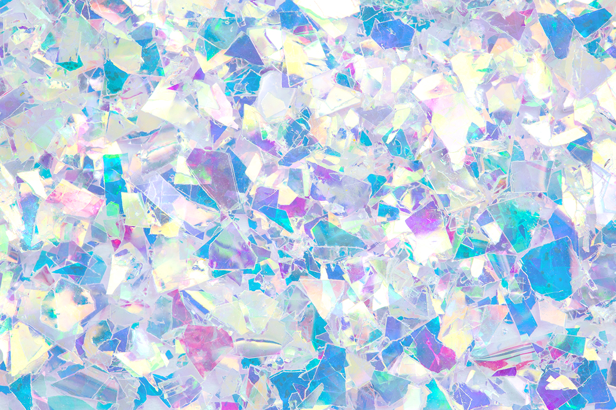 Jolifin Glitter Flakes white