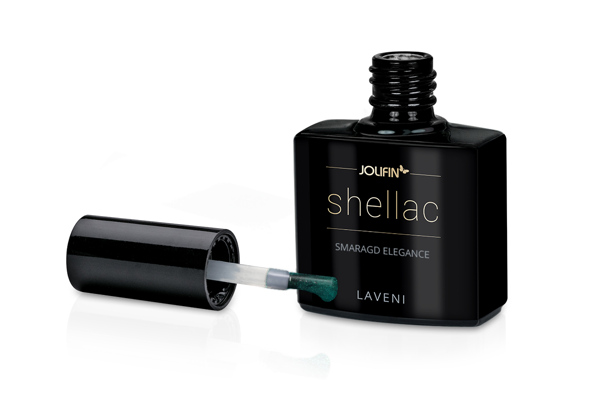 Jolifin LAVENI Shellac - smaragd elegance 10ml
