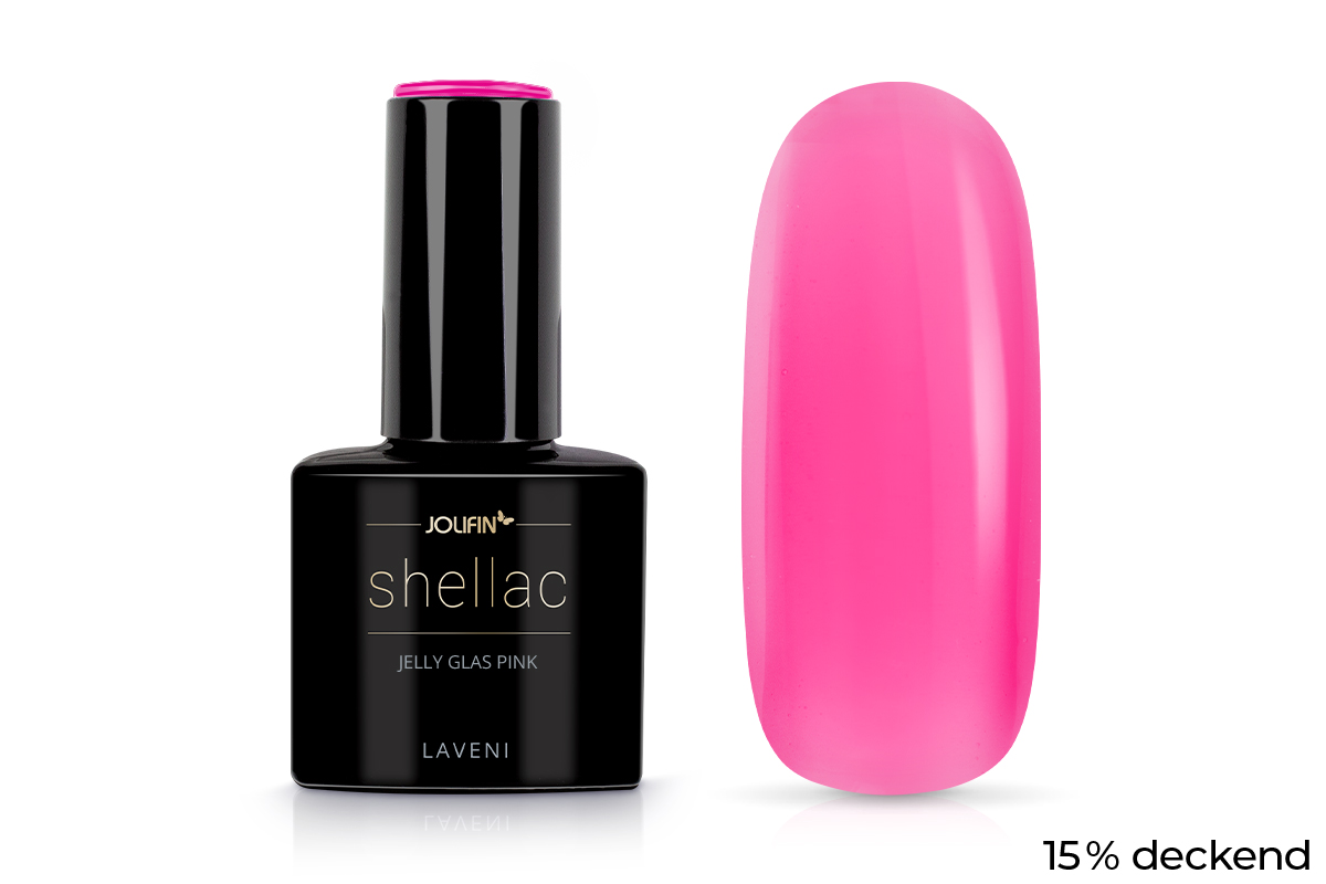 Jolifin LAVENI Shellac - Jelly Glas pink 10ml