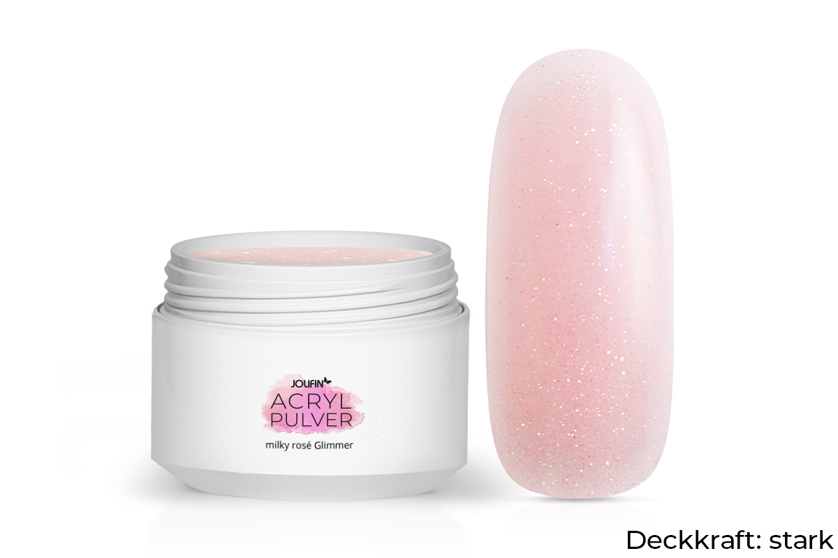 Jolifin Acryl Pulver - milky rosé Glimmer 30g
