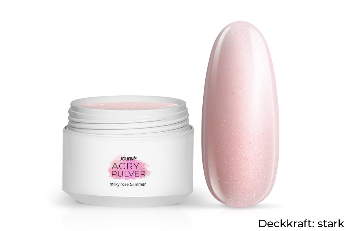 Jolifin Acryl Pulver - milky rosé Glimmer 30g