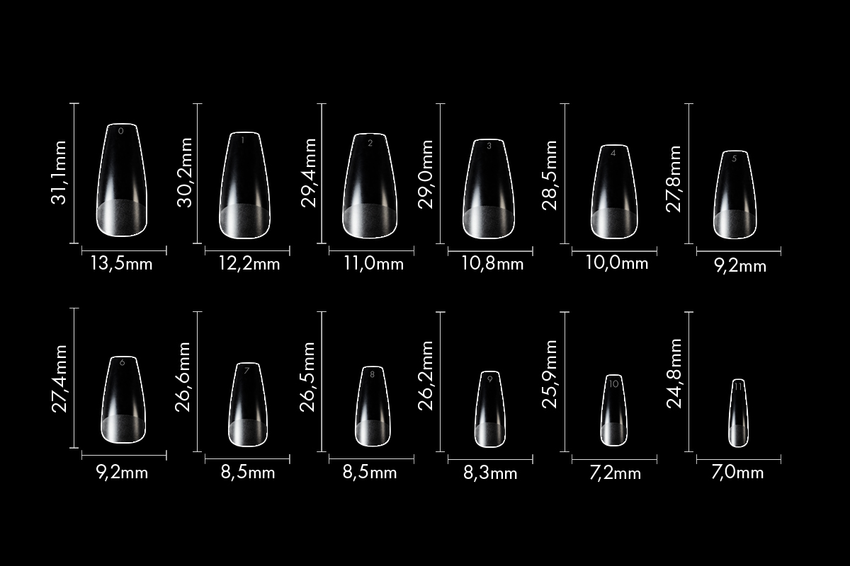 Jolifin 120 tip box Ballerina - clear strong