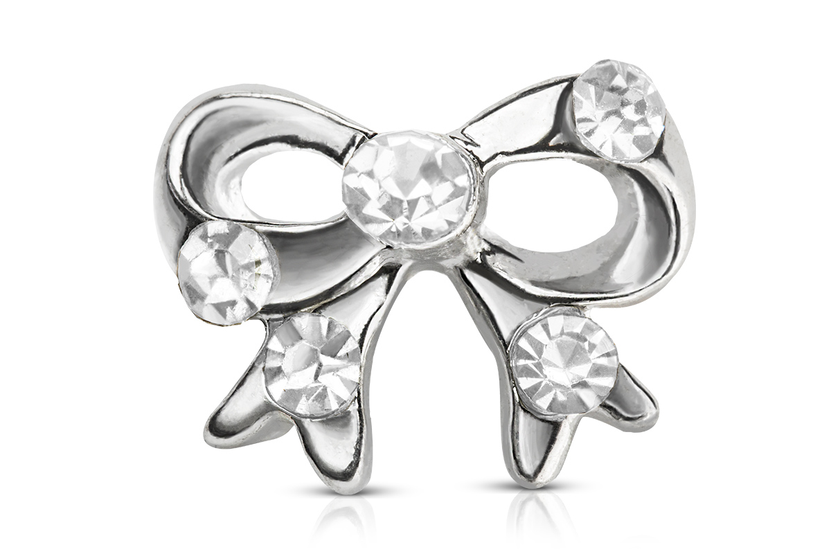 Jolifin Overlay Bow large silver