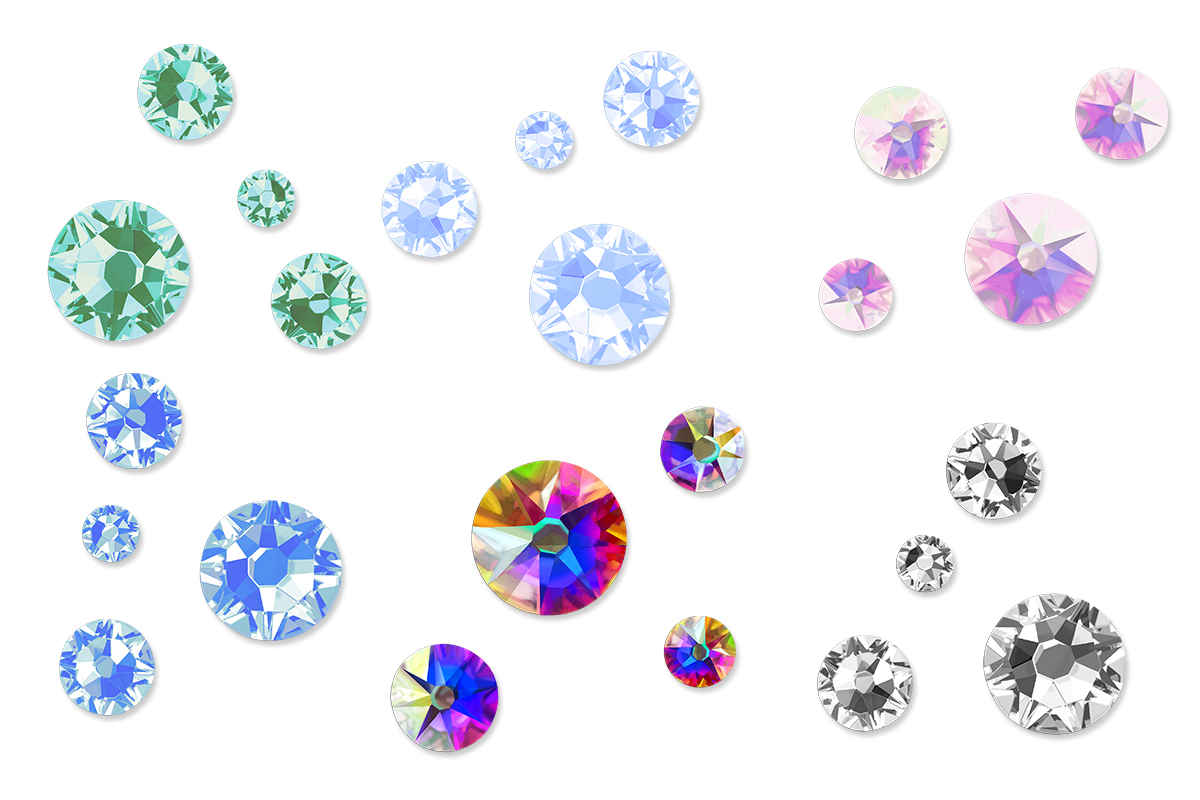 Jolifin LAVENI Rhinestone Display XL - clear & opal Mix