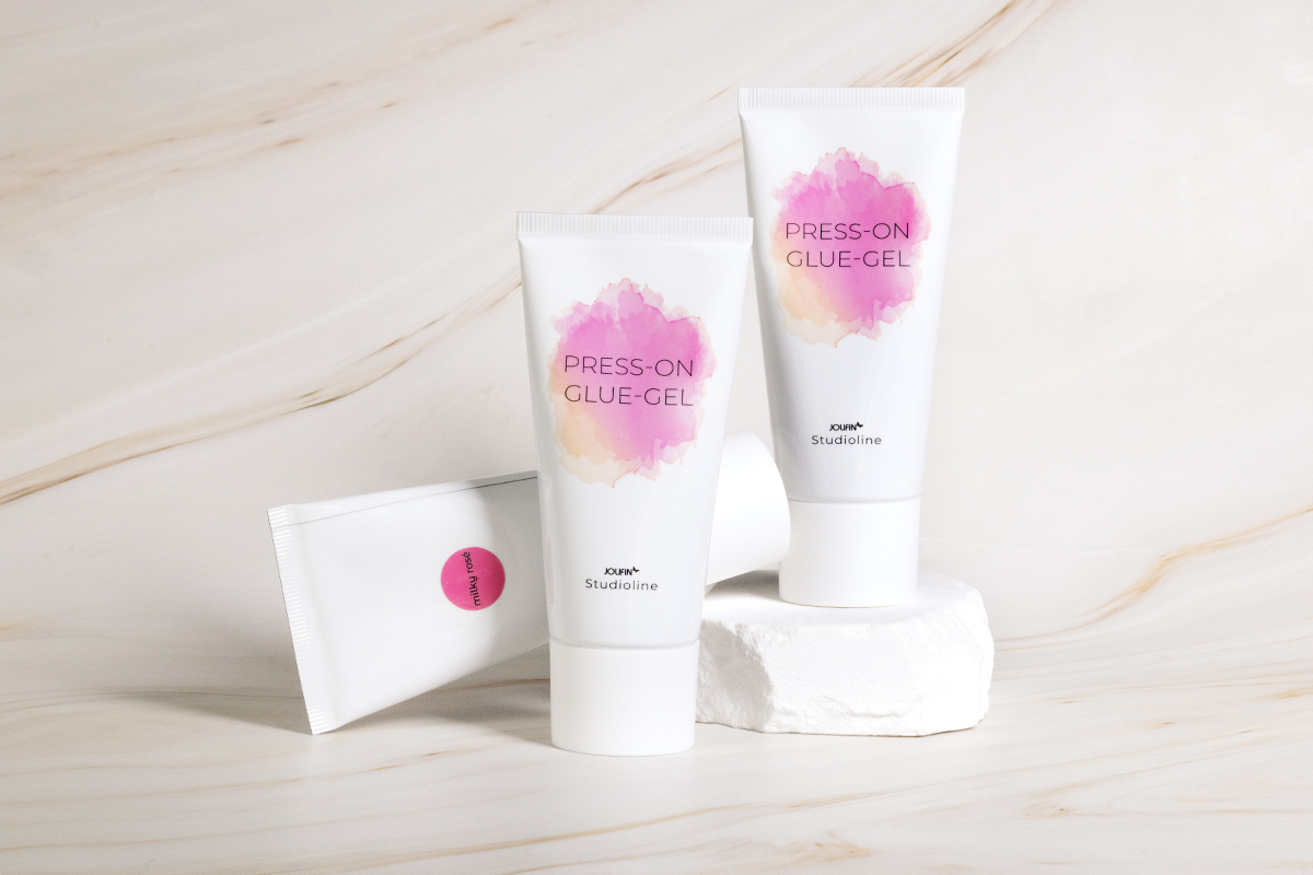 Jolifin Studioline - Press-On Glue Gel milky rosé 50ml