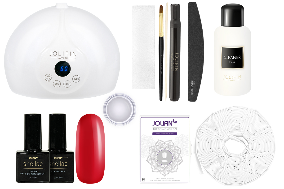 Jolifin LAVENI Shellac Starter Set - S - Luna Device Press-On