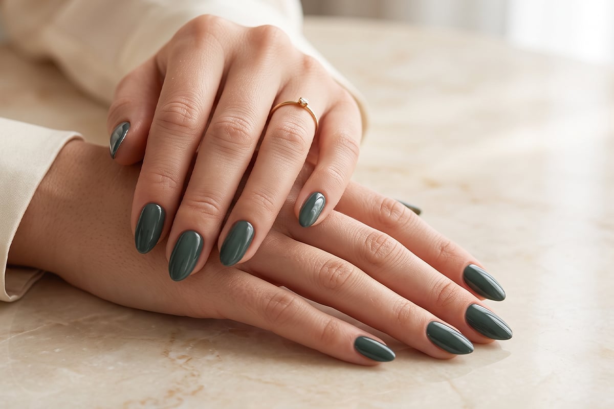 Jolifin LAVENI Shellac - eclipse green 10ml