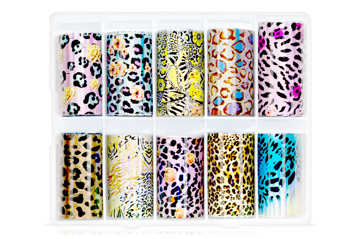 Jolifin Transfer Nail Foil Box - Hologram Animal Print
