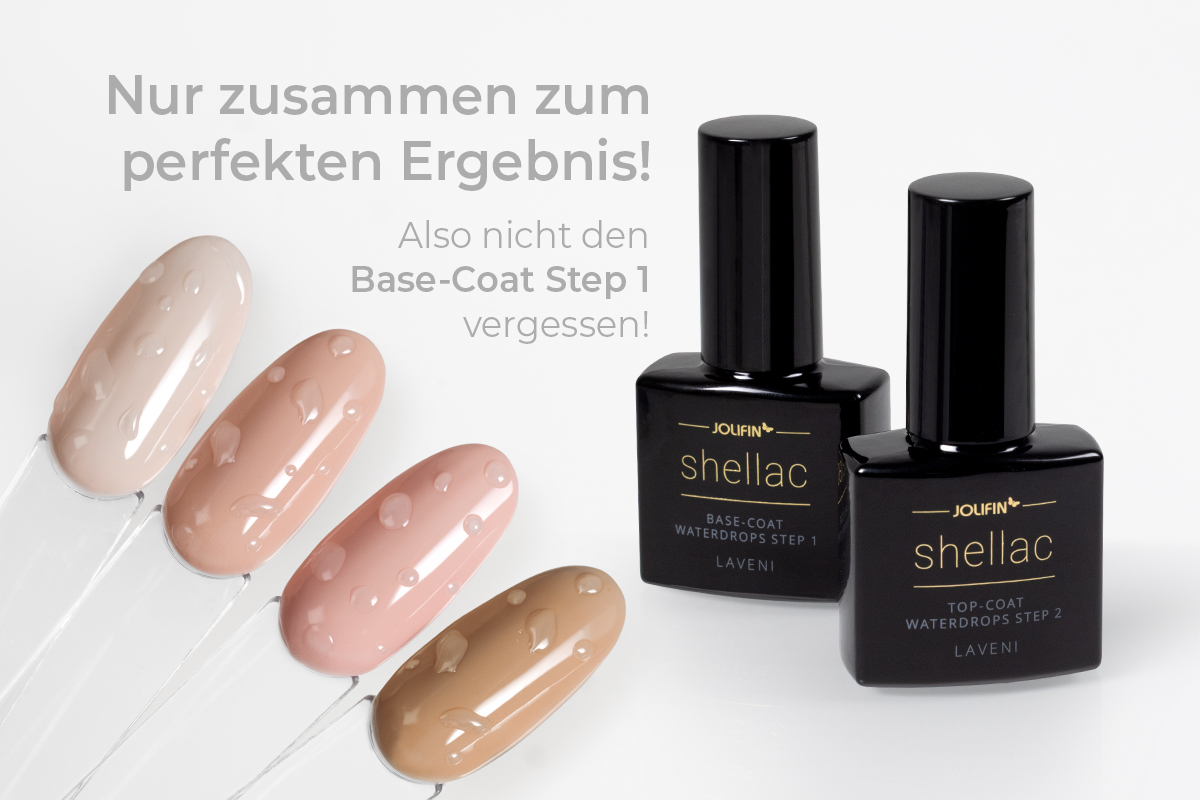 Jolifin LAVENI Shellac – Waterdrops Top Coat, Step 2, 10ml