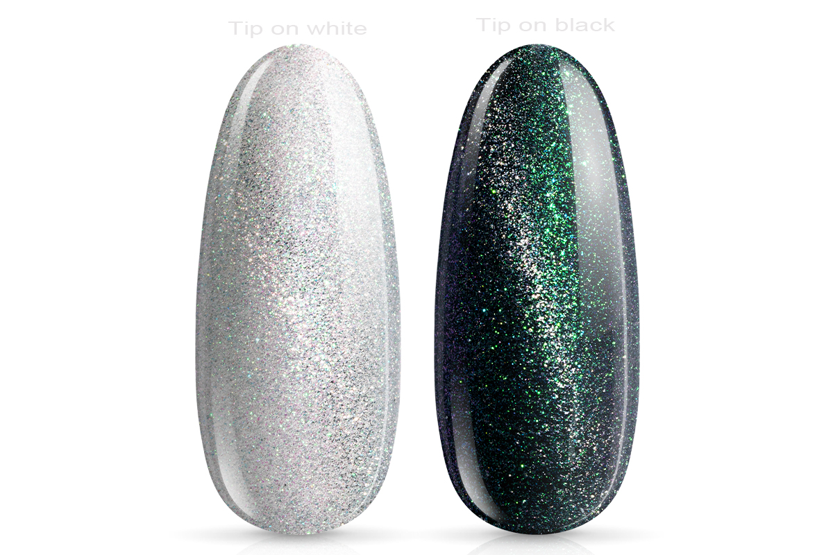 Jolifin LAVENI Shellac - Top-Coat ohne Schwitzschicht Cat-Eye aurora FlipFlop 10ml