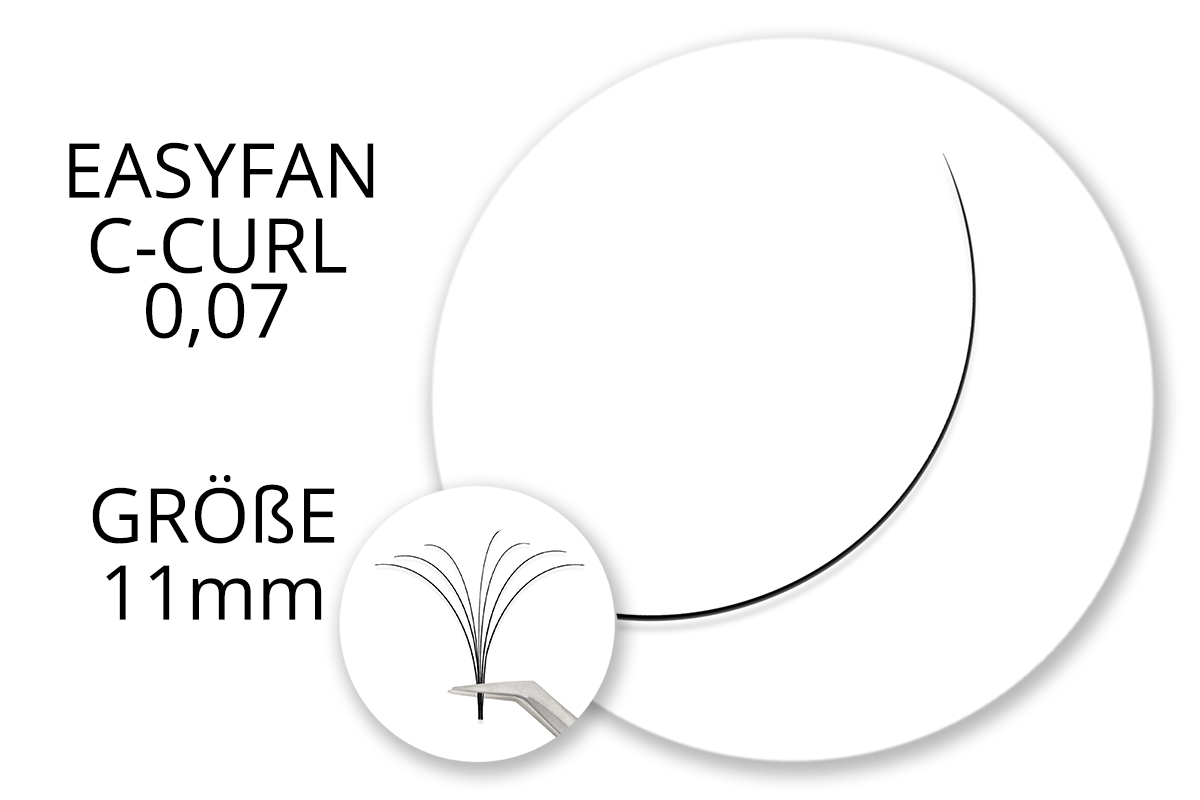 Jolifin Lashes - EasyFan - SingleBox 11mm C-Curl 0,07 