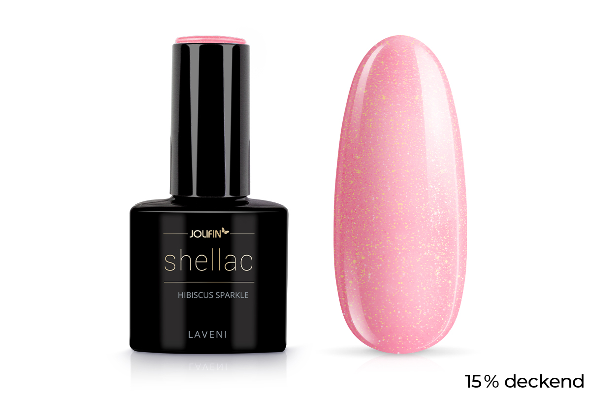 Jolifin LAVENI Shellac - hibiscus sparkle 10ml