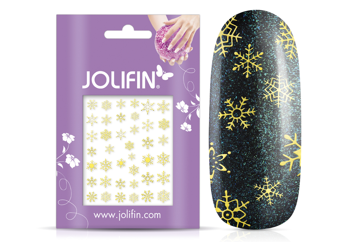 Jolifin Sticker Snowflake - gold