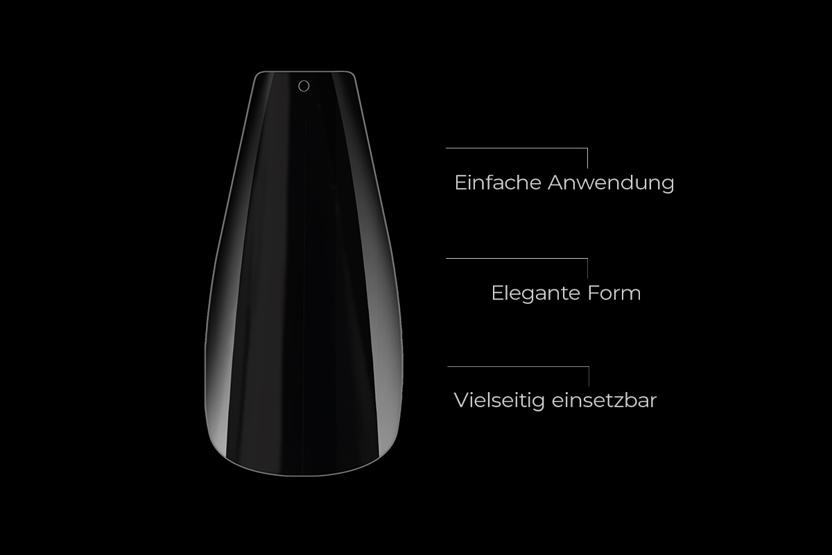 Jolifin 100 tip box Press-On Ballerina long