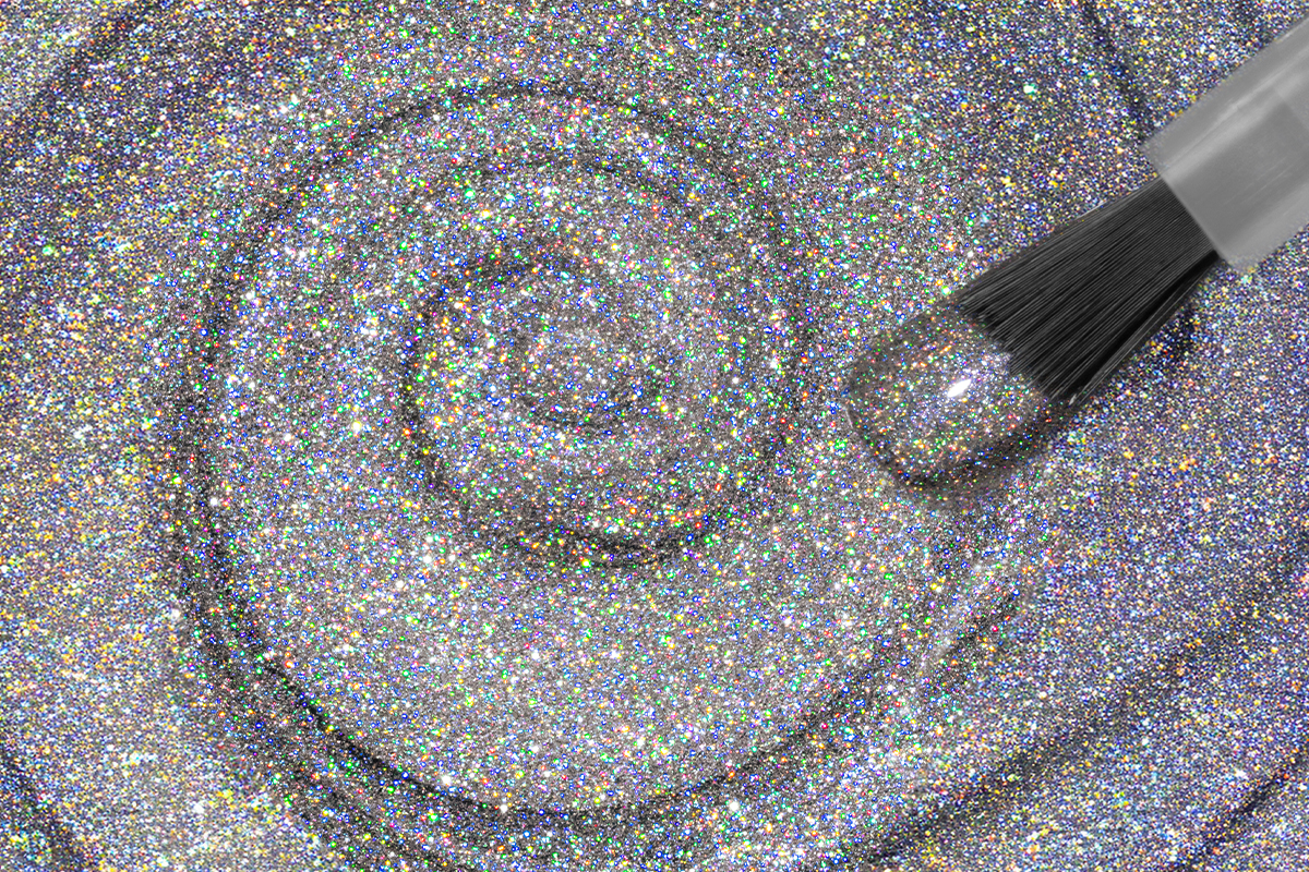 Jolifin LAVENI Shellac - Top-Coat without sweat layer Cat-Eye Unicorn 10ml
