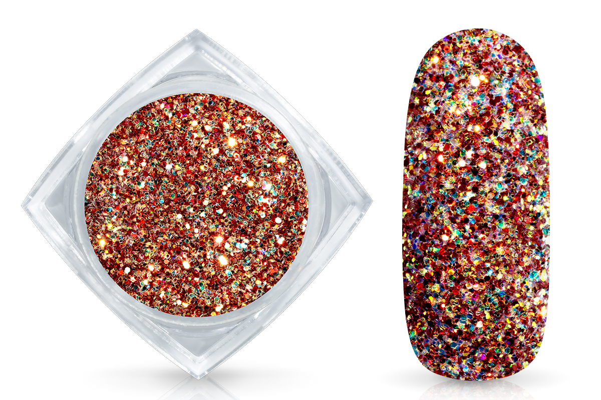 Jolifin glitter powder - hologram red