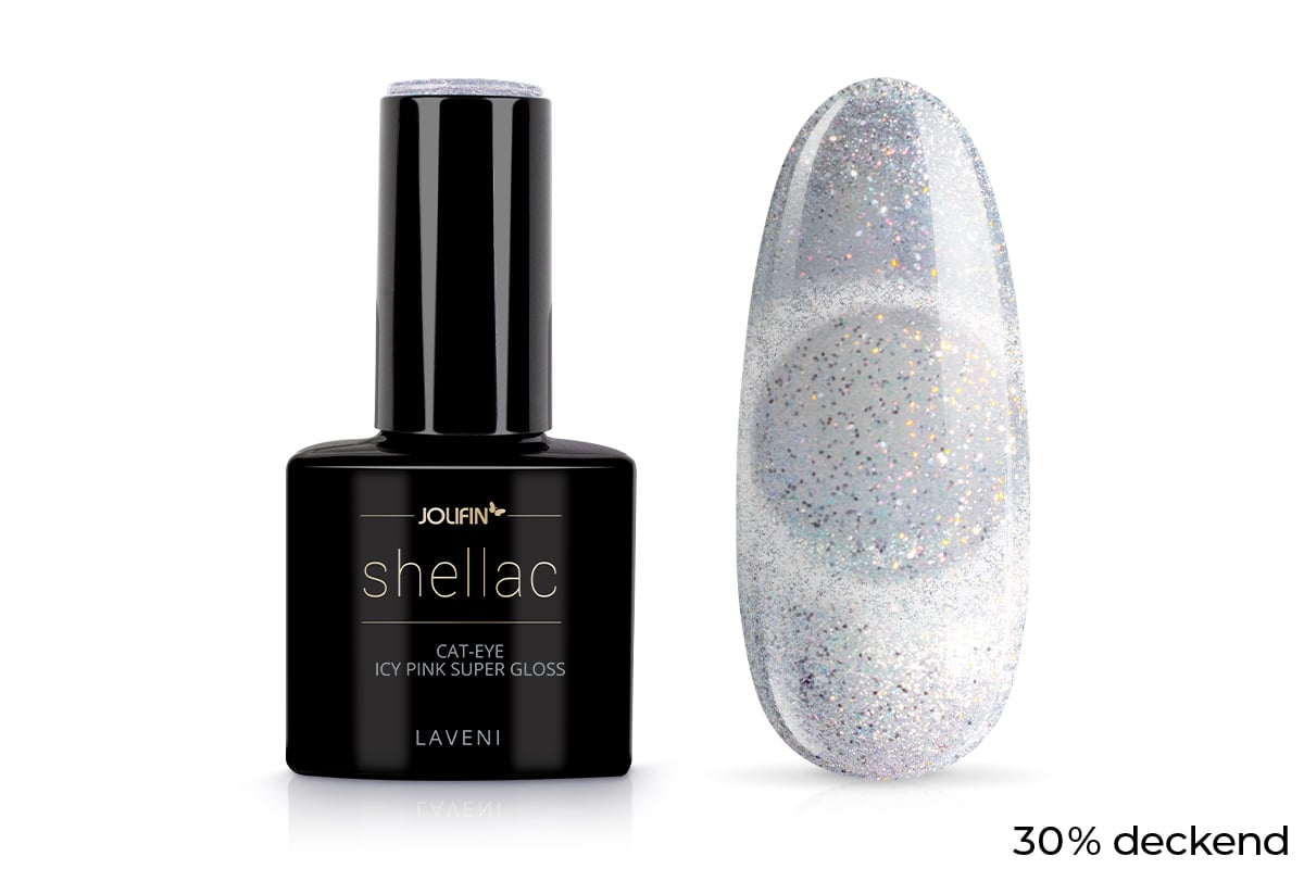Jolifin LAVENI Shellac - Cat-Eye icy pink super gloss 10ml