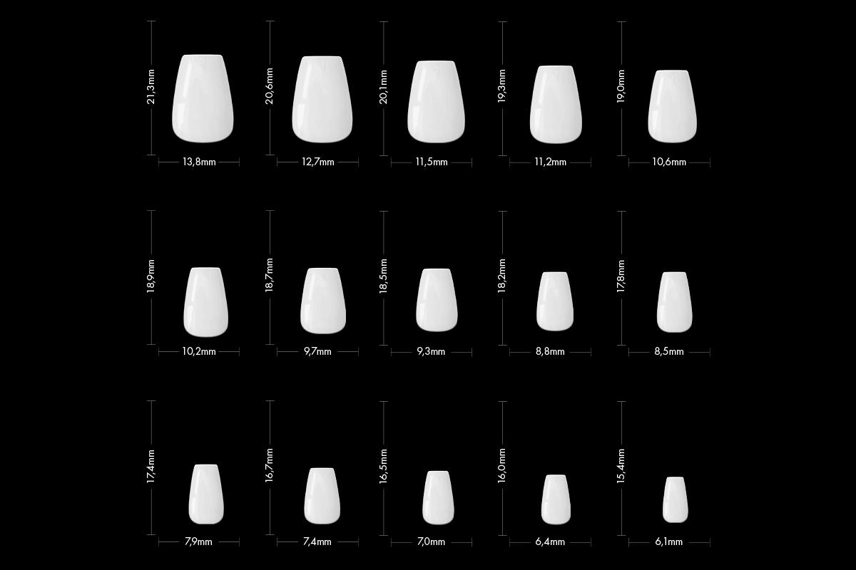 Jolifin 150 Tipbox Press-On Coffin - short milky white