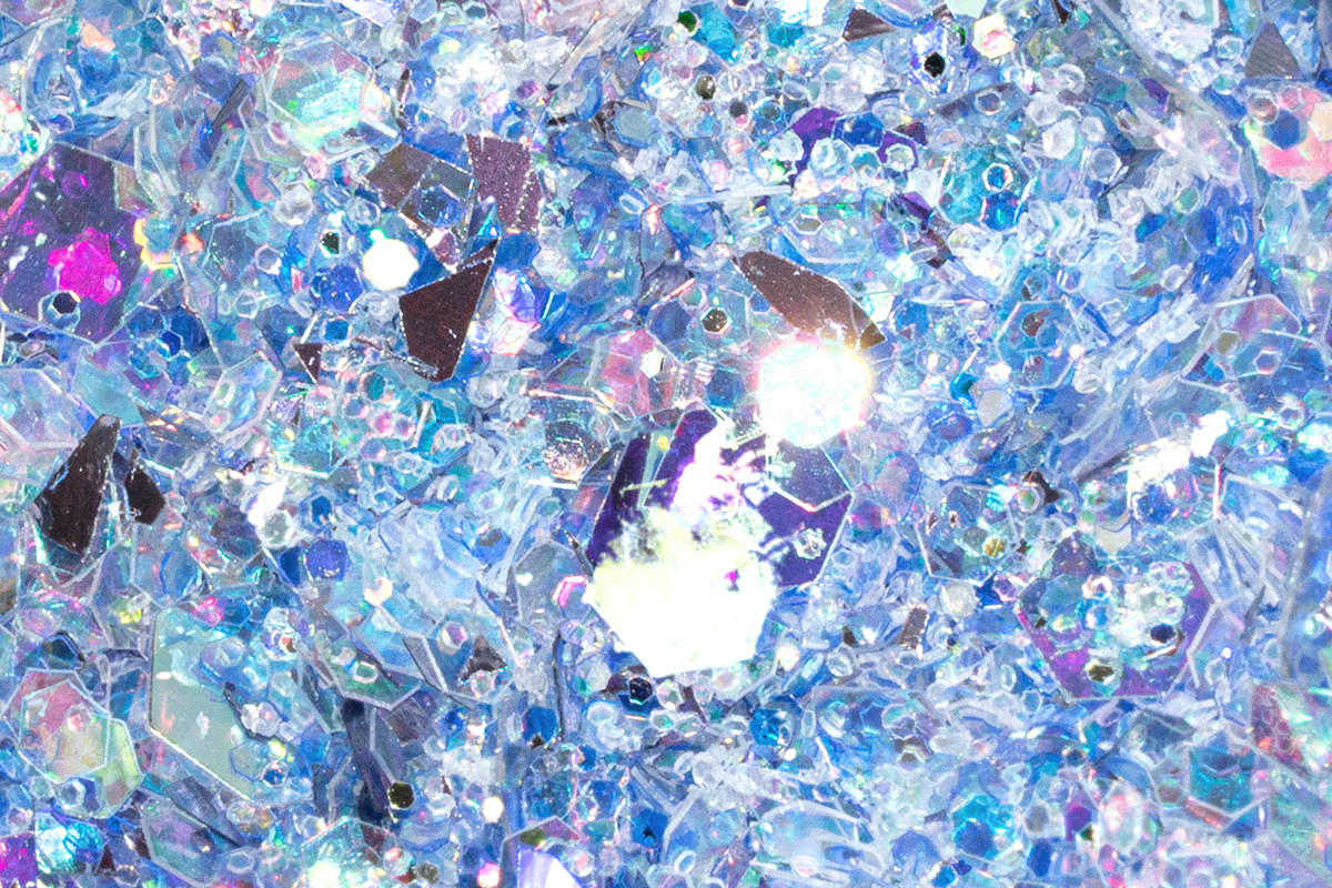 Jolifin Hexagon Glittermix - hologram blueberry