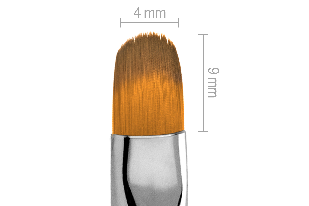 Jolifin Rosy Glitter Gel Brush oval size 6