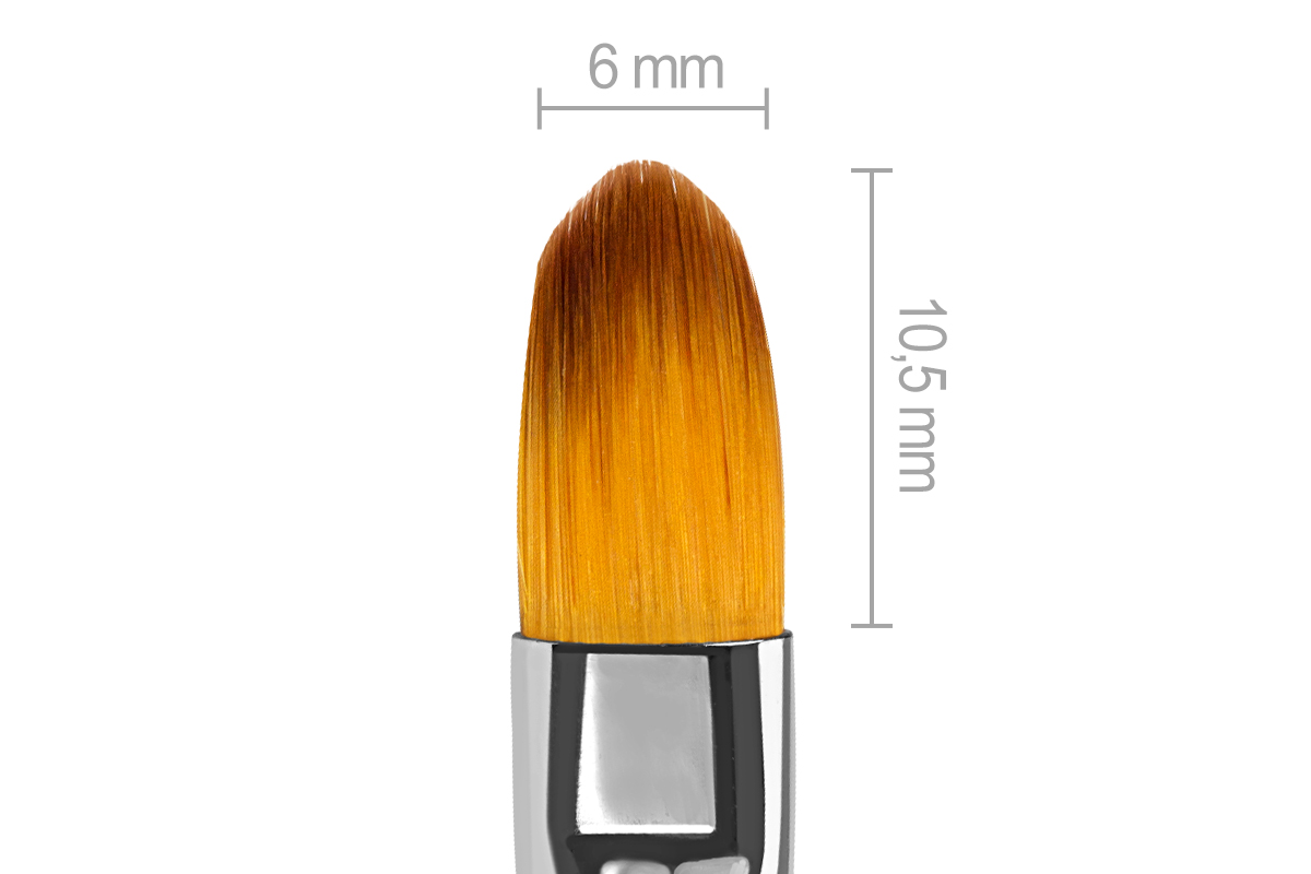 Jolifin Glitter Gel Brush oval size 6