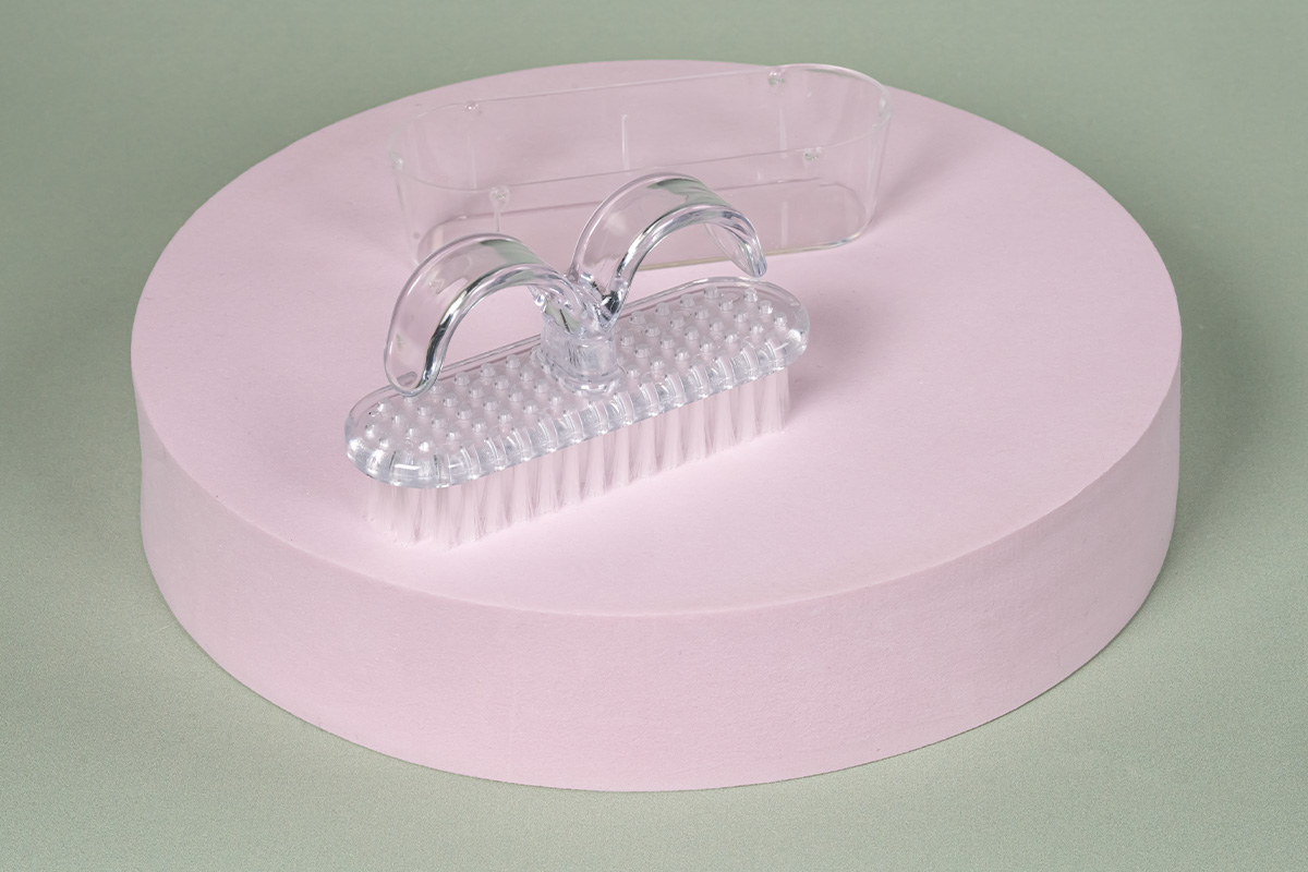 Jolifin Staubbürste mit Griff - clear