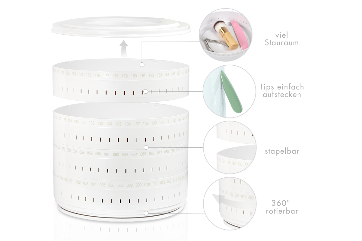 Jolifin XL colour presentation display - incl. tip holder & tips