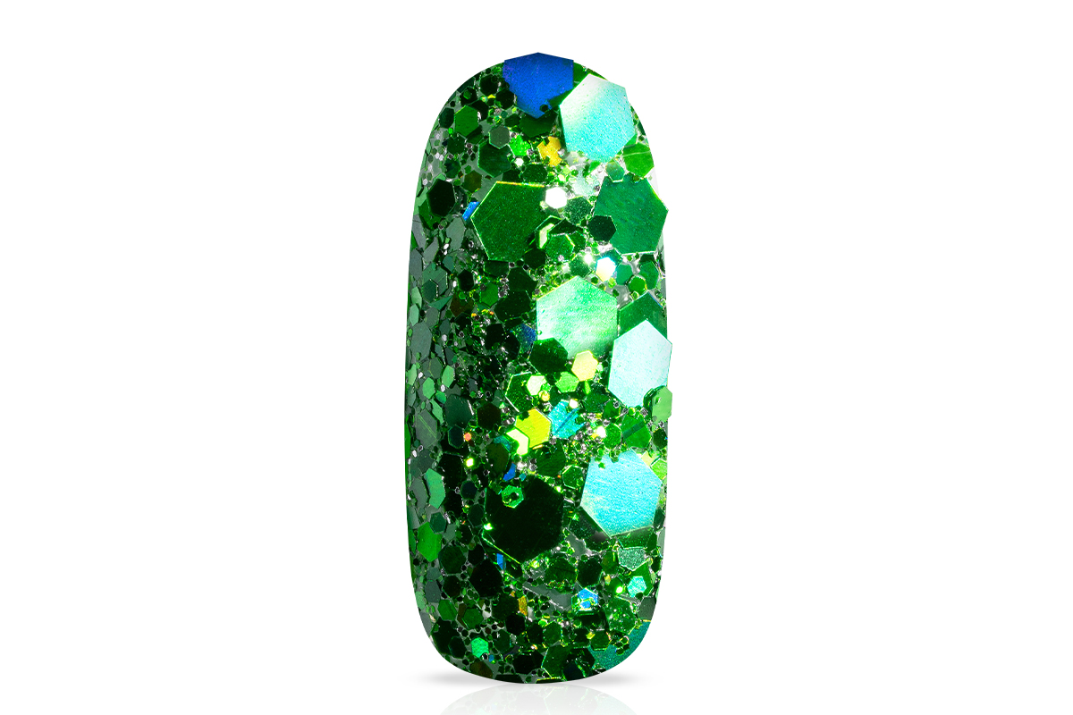 Jolifin Hexagon Glittermix - hologram green