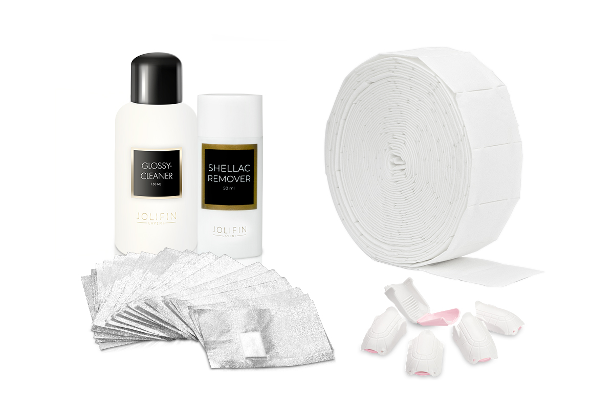 Jolifin LAVENI Shellac Starter-Set - M - Luna Gerät & Aufbewahrungstasche