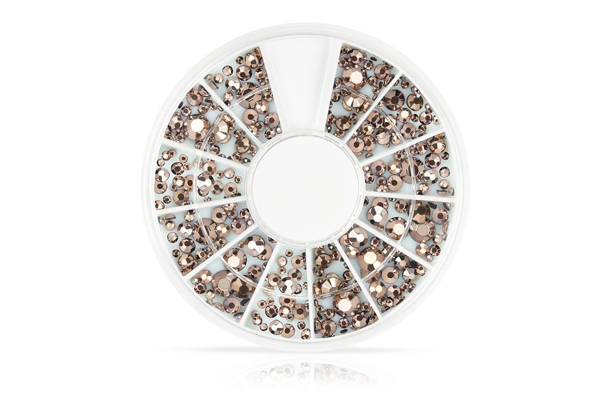Jolifin rhinestone display rose gold