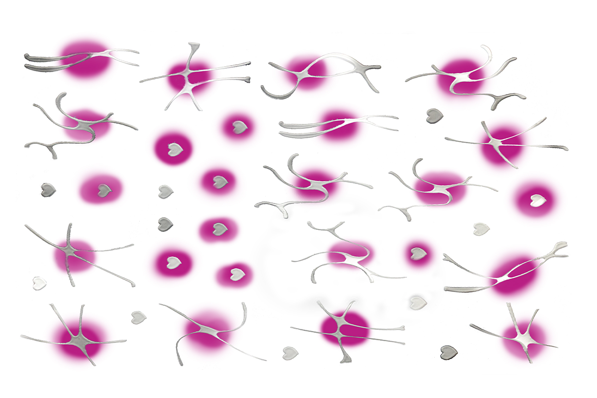 Jolifin LAVENI XL Sticker - silver II aura magenta