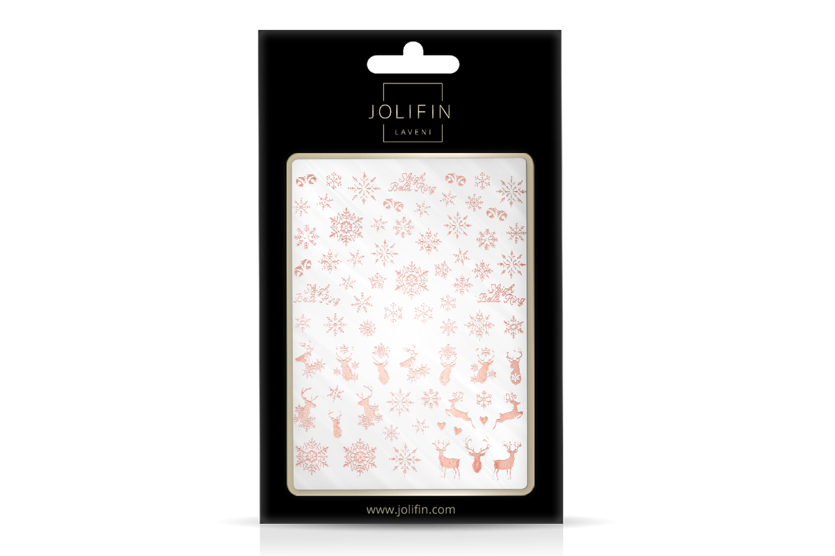Jolifin LAVENI XL Sticker - rose-gold christmas No. 4