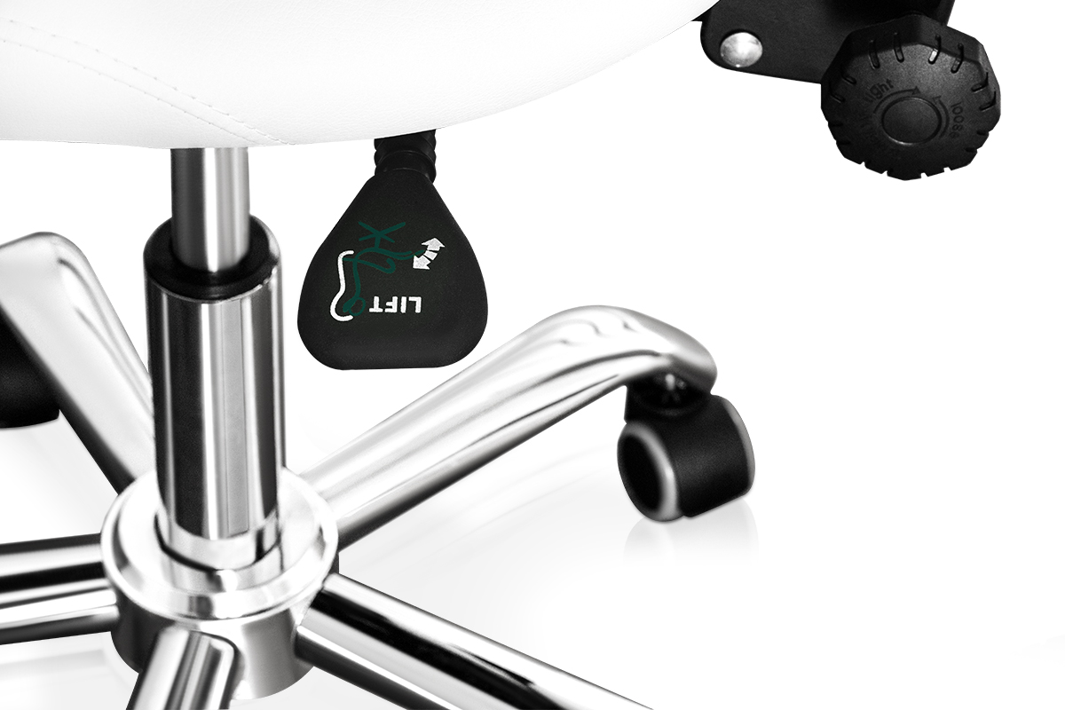 Jolifin rolling stool with backrest - comfort
