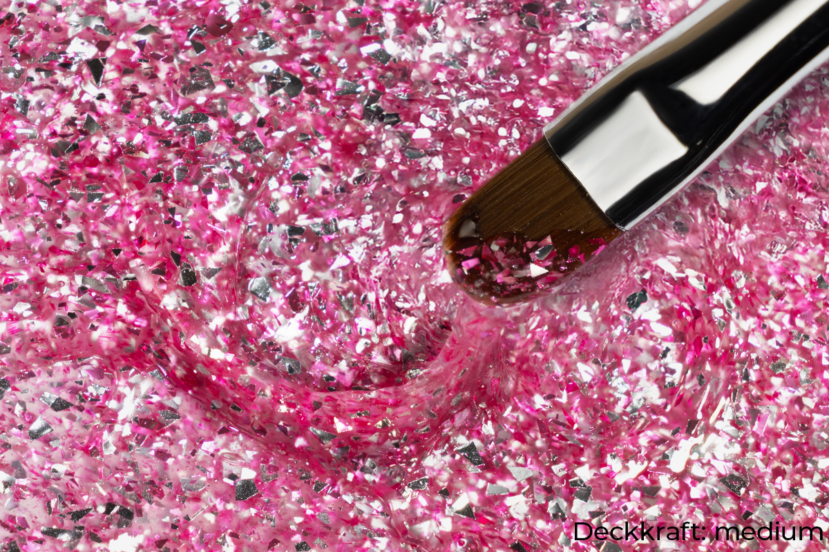 Jolifin LAVENI AcrylGel - silver - purple flakes 15ml