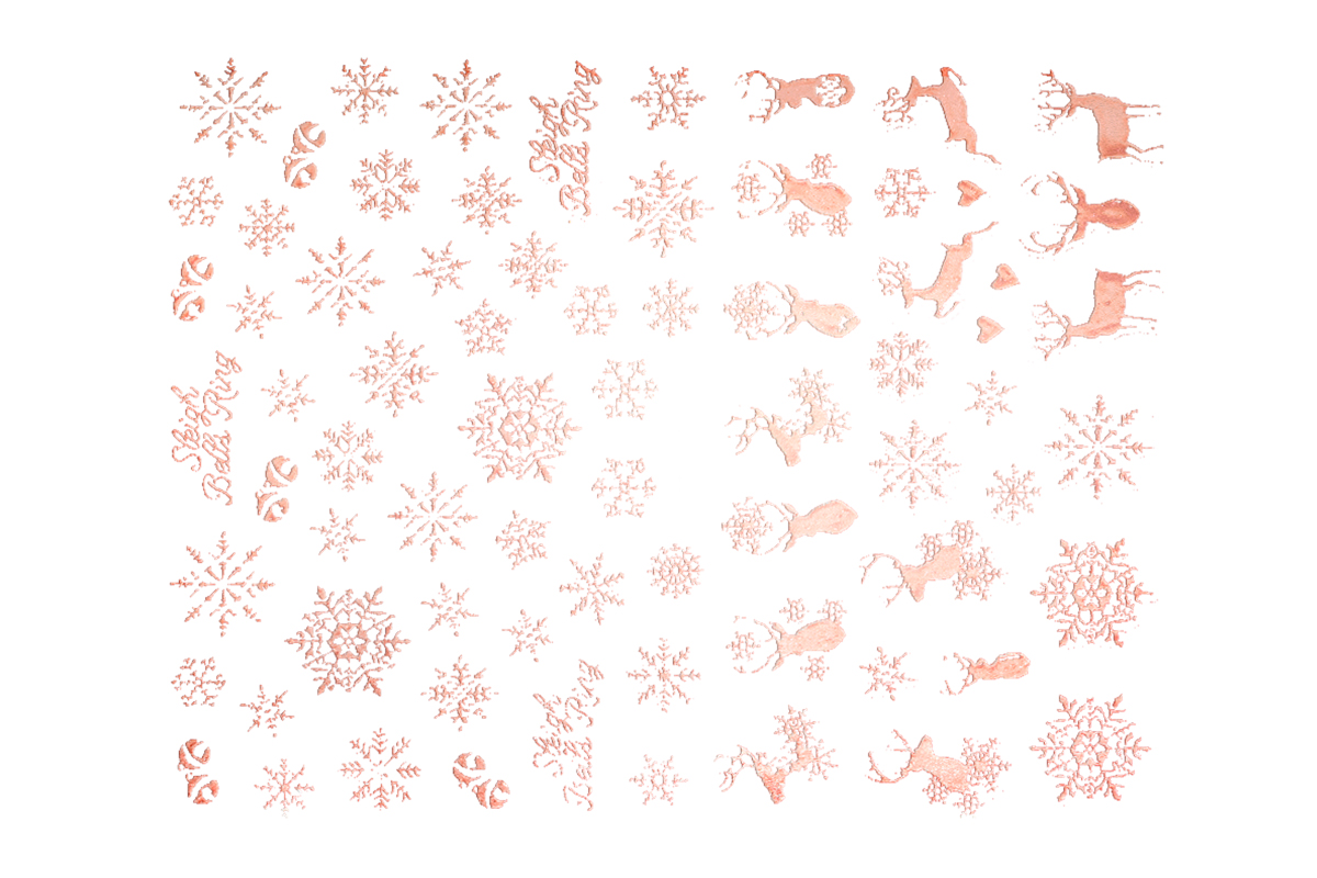 Jolifin LAVENI XL Sticker - rose-gold christmas No. 4