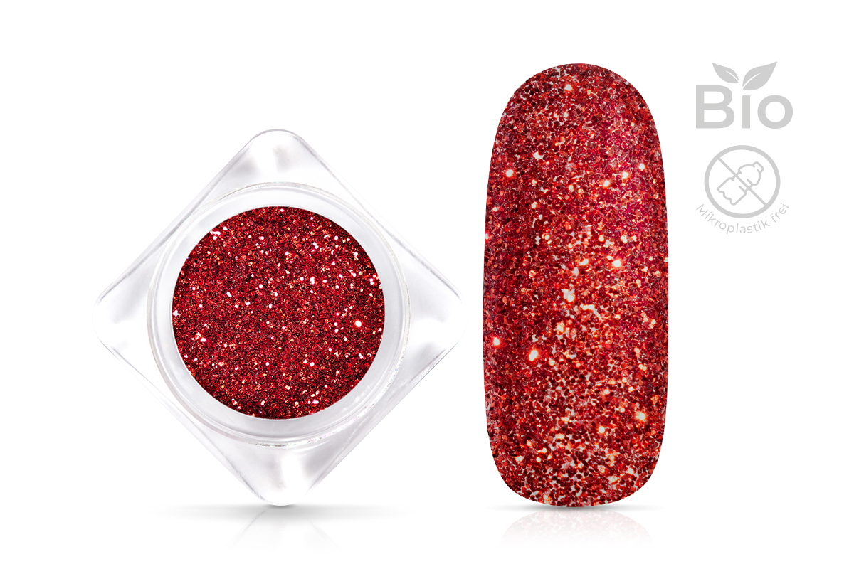 Jolifin Bio Glitterpuder - bloody red