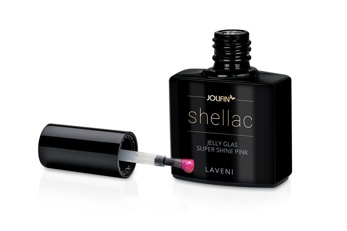 Jolifin LAVENI Shellac - Jelly Glas super shine pink 10ml